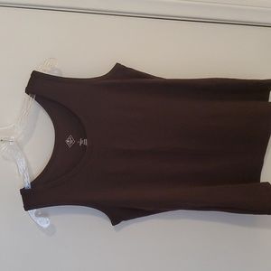 St. John's Bay Womens Scoop Neck Sleeveless Tank Top Brown size Large NWT
